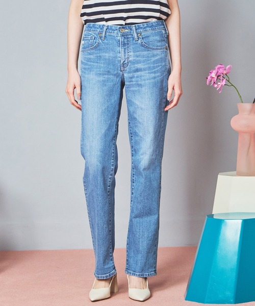 SOMETHING(サムシング)の「SOMETHING/サムシング ELSA STANDARD ストレートデニムパンツ(デニムパンツ・レディース・ライトインディゴブルー/ブルー/インディゴブルー/ダークインディゴブルー/ホワイト/グリーン/ベージュ/ブラック系その他/ブラック系その他2/ブルー系その他・30/27/29/25/26/28/31)」の10枚目の写真