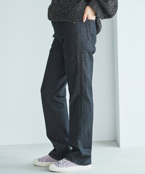 SOMETHING（サムシング）の「SOMETHING/サムシング ELSA STANDARD ストレートデニムパンツ（デニムパンツ・レディース・ライトインディゴブルー/ブルー/インディゴブルー/ダークインディゴブルー/ホワイト/グリーン/ベージュ/ブラック系その他/ブラック系その他2・30/27/29/25/26/28/31）」の14枚目の写真