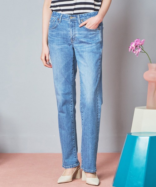 SOMETHING(サムシング)の「SOMETHING/サムシング ELSA STANDARD ストレートデニムパンツ(デニムパンツ・レディース・ライトインディゴブルー/ブルー/インディゴブルー/ダークインディゴブルー/ホワイト/グリーン/ベージュ/ブラック系その他/ブラック系その他2/ブルー系その他・30/27/29/25/26/28/31)」の21枚目の写真