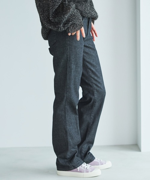 SOMETHING（サムシング）の「SOMETHING/サムシング ELSA STANDARD ストレートデニムパンツ（デニムパンツ・レディース・ライトインディゴブルー/ブルー/インディゴブルー/ダークインディゴブルー/ホワイト/グリーン/ベージュ/ブラック系その他/ブラック系その他2・30/27/29/25/26/28/31）」の12枚目の写真