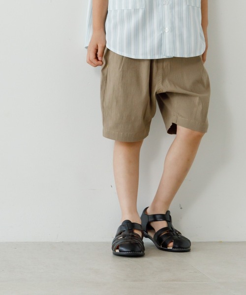 MAKE YOUR DAY（メイクユアデイ）の「カラバリストレッチタックパンツ■80～140cm（その他パンツ・キッズ・ブラウン/ブラック/オリーブ/イエロー/オレンジ・110/100/90/80/140/130/120）」の2枚目の写真