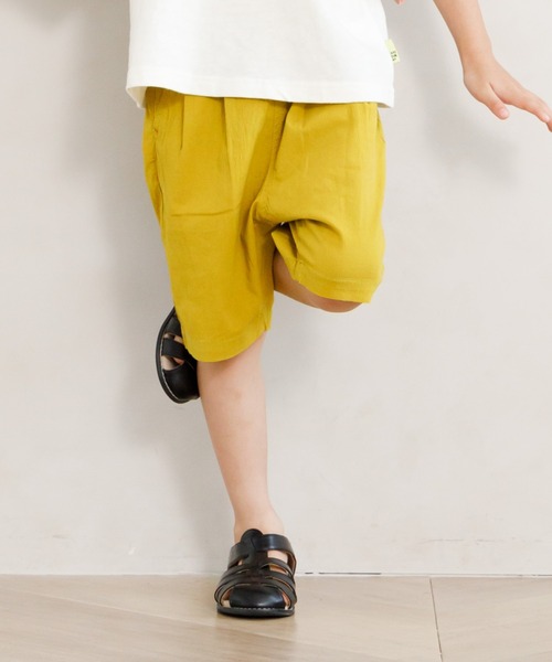 MAKE YOUR DAY（メイクユアデイ）の「カラバリストレッチタックパンツ■80～140cm（その他パンツ・キッズ・ブラウン/ブラック/オリーブ/イエロー/オレンジ・110/100/90/80/140/130/120）」の4枚目の写真