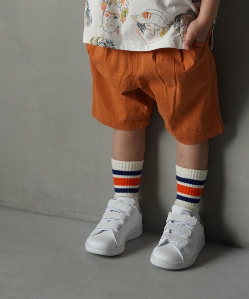 MAKE YOUR DAY（メイクユアデイ）の「カラバリストレッチタックパンツ■80～140cm（その他パンツ・キッズ・ブラウン/ブラック/オリーブ/イエロー/オレンジ・110/100/90/80/140/130/120）」の5枚目の写真