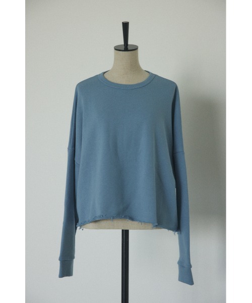 BLACK BY MOUSSY(ブラックバイマウジー)の「cut off sweat tops(カットオフスウェットトップス)(スウェット・レディース・ホワイト/ライトブルー/グレー・FREE)」の15枚目の写真
