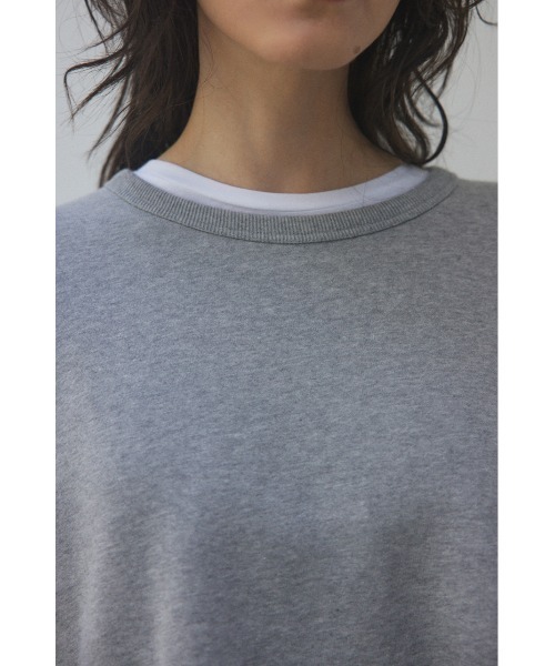 BLACK BY MOUSSY(ブラックバイマウジー)の「cut off sweat tops(カットオフスウェットトップス)(スウェット・レディース・ホワイト/ライトブルー/グレー・FREE)」の19枚目の写真