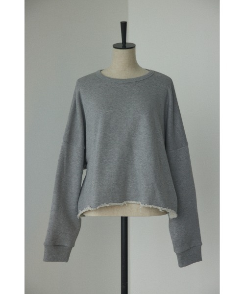 BLACK BY MOUSSY(ブラックバイマウジー)の「cut off sweat tops(カットオフスウェットトップス)(スウェット・レディース・ホワイト/ライトブルー/グレー・FREE)」の22枚目の写真