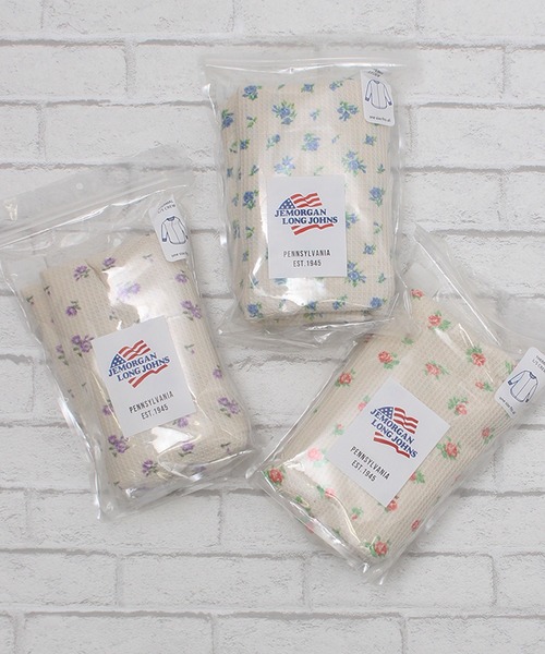 JEMORGAN（ジェーイーモーガン）の「【JEMORGAN / ジェーイーモーガン】ワッフル花柄 切替ラウンドロンT（パック入り）（Tシャツ/カットソー・レディース・ピンク系/ブルー系/パープル系・F）」の17枚目の写真