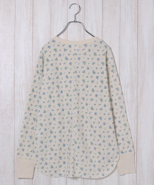 JEMORGAN（ジェーイーモーガン）の「【JEMORGAN / ジェーイーモーガン】ワッフル花柄 切替ラウンドロンT（パック入り）（Tシャツ/カットソー・レディース・ピンク系/ブルー系/パープル系・F）」の5枚目の写真