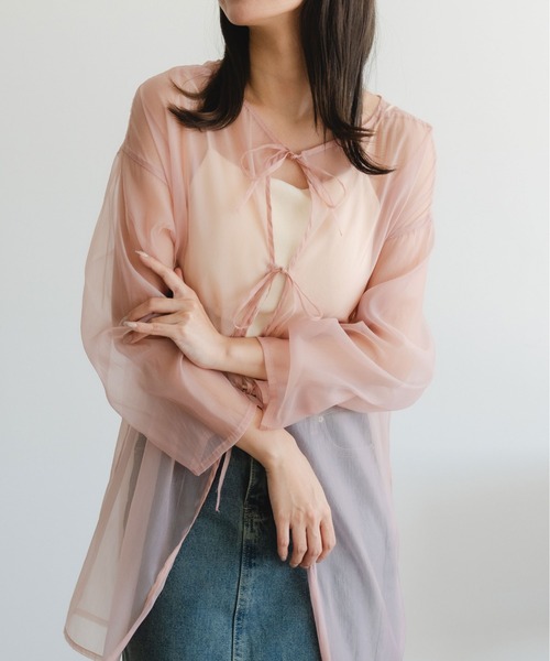 fupel 2wayバルーンペプラムリボンブラウス fupel ブラウス シャツ 2way balloon peplum ribbon blouse