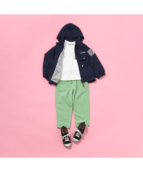 CONVERSE(コンバース)の「CONVERSE マウンテンパーカー(ナイロンジャケット・キッズ・アイボリー/ネイビー・80/90/100/110/120/130/140)」の9枚目の写真