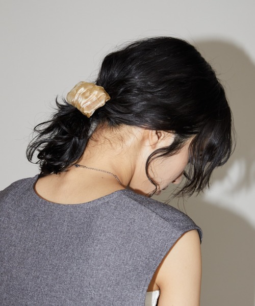 Aunt Marie's（アントマリーズ）の「オーガンジーギャザーヘアカフ（バレッタ/ヘアクリップ・レディース・アイボリー/ブラック/カーキ・FREE）」の21枚目の写真