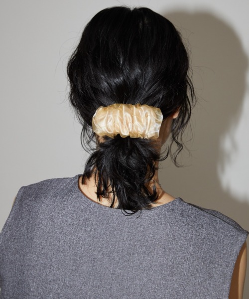 Aunt Marie's（アントマリーズ）の「オーガンジーギャザーヘアカフ（バレッタ/ヘアクリップ・レディース・アイボリー/ブラック/カーキ・FREE）」の15枚目の写真