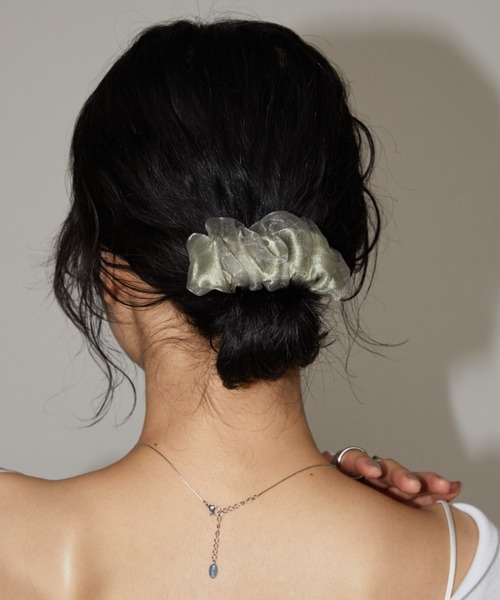 Aunt Marie's（アントマリーズ）の「オーガンジーギャザーヘアカフ（バレッタ/ヘアクリップ・レディース・アイボリー/ブラック/カーキ・FREE）」の18枚目の写真