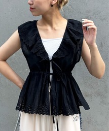 CIAOPANIC | INDIAラッフルカラーレースベスト(シャツ/ブラウス)