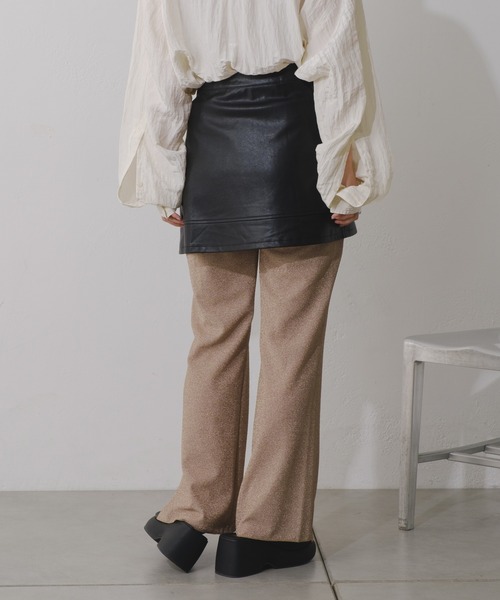 Kastane（カスタネ）の「【2024SS】ラメフレアパンツ（その他パンツ