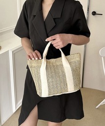 Miniministore（ミニミニストア）の「かごバッグ レディース大容量草編みバッグ（かごバッグ）」