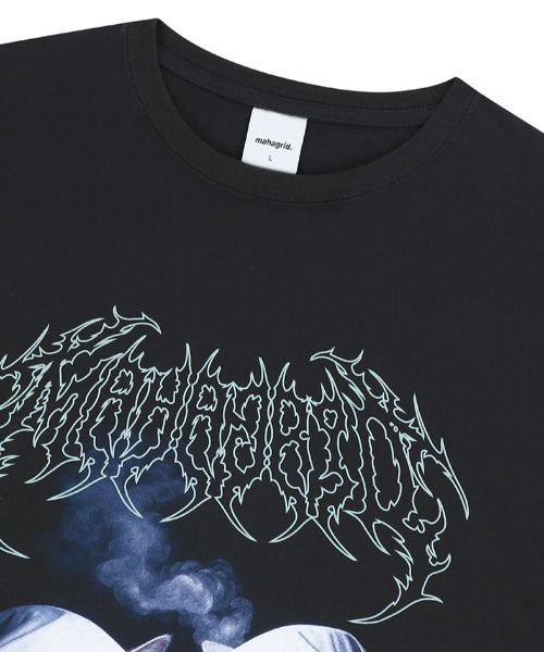 MAHAGRID(マハグリッド)の「『mahagrid/マハグリッド』 SMOKING CAT TEE/スモーキング猫 Tシャツ(Tシャツ/カットソー・レディース・ブラック/ネイビー・M/L/S)」の22枚目の写真