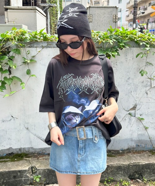 [ MAHAGRID]★24SS★韓国人気★SMOKING CAT TEE org.jpg