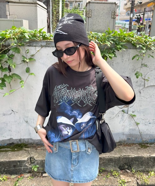 mahagrid/マハグリッド』 SMOKING CAT TEE/スモーキング猫 T