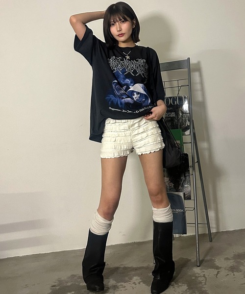 [ MAHAGRID]★24SS★韓国人気★SMOKING CAT TEE SMOKING CAT TEE[BLACK] - MAHAGRID
