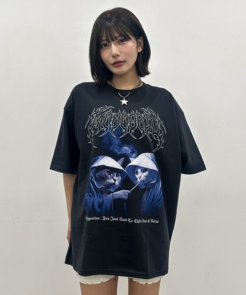 [ MAHAGRID]★24SS★韓国人気★SMOKING CAT TEE 83018619b_b_54_500.jpg