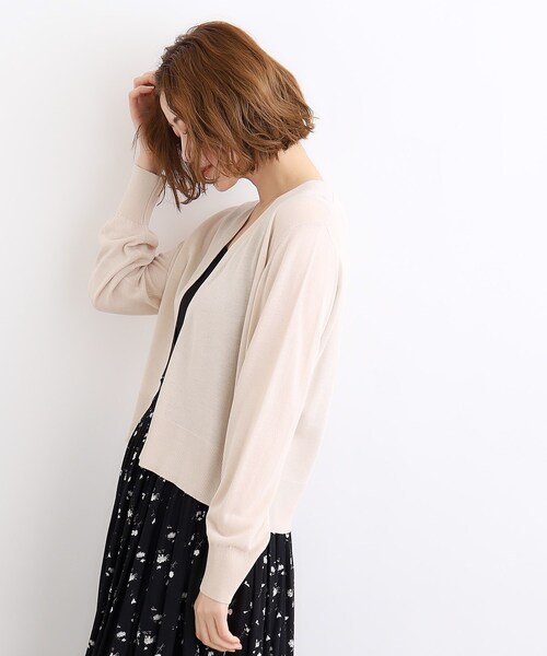 grove(グローブ)の「◆【洗える/接触冷感/UVカット】ベーシックショートカーディガン(カーディガン/ボレロ・レディース・ライトグレー/ナチュラル/オフホワイト/ブラック・03/02/01/04/05)」の13枚目の写真