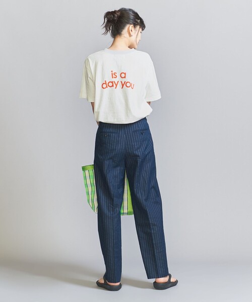 AMERICANA（アメリカーナ）の「【別注】＜AMERICANA＞リンガーTシャツ（Tシャツ/カットソー・レディース・ライラック/ベージュ/オフホワイト・FREE）」の9枚目の写真