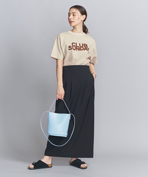 美品 アメリカーナ リンガープリント Tシャツ グレージュ AMERICANA セール】【WEB限定/別注】＜Americana＞リンガーTシャツ（T