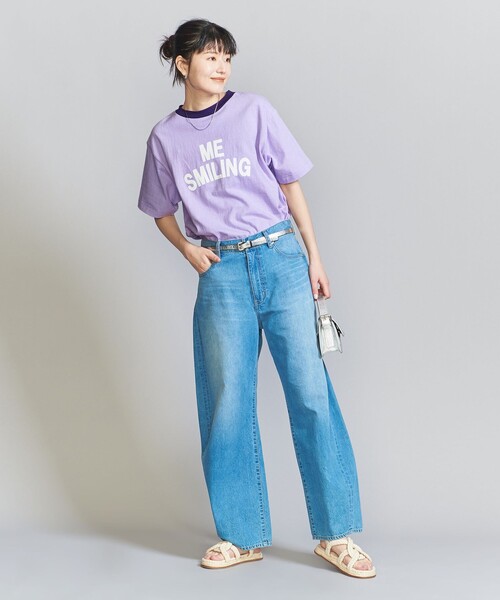 AMERICANA（アメリカーナ）の「【別注】＜AMERICANA＞リンガーTシャツ（Tシャツ/カットソー・レディース・ライラック/ベージュ/オフホワイト・FREE）」の20枚目の写真