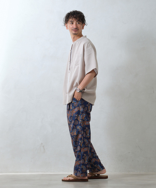 JOURNAL STANDARD relume（ジャーナルスタンダード　レリューム）の「《追加》総柄イージーパンツ ”プロヴァンス”（スラックス・メンズ・ブラック/グリーン/ネイビー/ブルー系その他/ベージュ/レッド・MEDIUM/LARGE）」の8枚目の写真