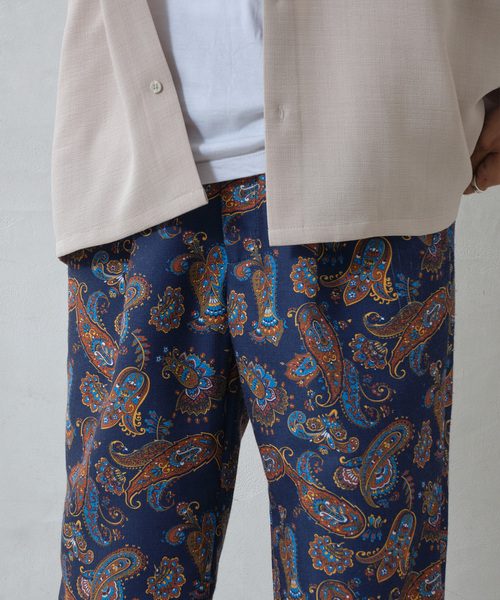 JOURNAL STANDARD relume（ジャーナルスタンダード　レリューム）の「《追加》総柄イージーパンツ ”プロヴァンス”（スラックス・メンズ・ブラック/グリーン/ネイビー/ブルー系その他/ベージュ/レッド・MEDIUM/LARGE）」の11枚目の写真