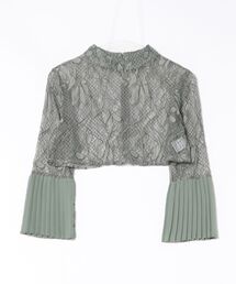 12Twelve Agenda | 【組み合わせ自由】【結婚式】プチハイネック袖先プリーツボレロ(カーディガン/ボレロ)