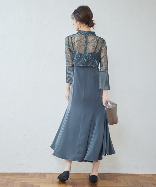 vaqutaux ヴァクトー　タキシードプリーツボレロ 組み合わせ自由】【結婚式】プチハイネック袖先プリーツボレロ