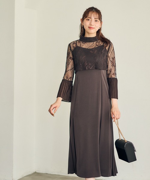 12Twelve Agenda（トゥエルブ　アジェンダ）の「【組み合わせ自由】【結婚式】プチハイネック袖先プリーツボレロ（カーディガン/ボレロ・レディース・カーキ/ブラウン/ネイビー/ミント・M）」の19枚目の写真