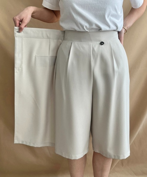 LHELBIE（レルビエ）の「ラップハーフパンツ（その他パンツ・レディース・ブラック/ライトベージュ/グレイッシュベージュ・M）」の22枚目の写真