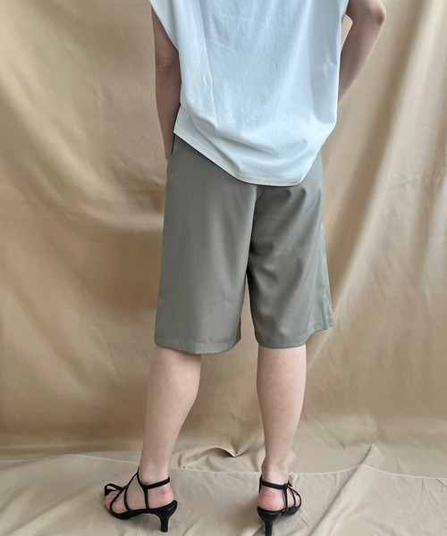LHELBIE（レルビエ）の「ラップハーフパンツ（その他パンツ・レディース・ブラック/ライトベージュ/グレイッシュベージュ・M）」の8枚目の写真