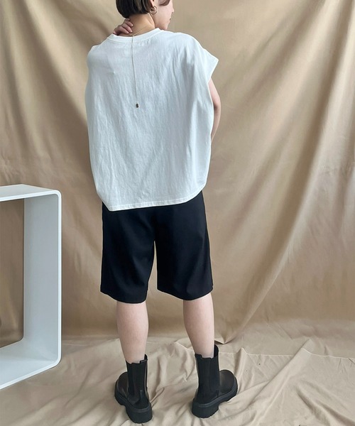 LHELBIE（レルビエ）の「ラップハーフパンツ（その他パンツ・レディース・ブラック/ライトベージュ/グレイッシュベージュ・M）」の5枚目の写真