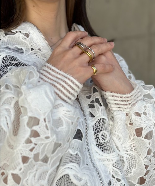 レースZIPパーカー（パーカー）｜deux amour（ドゥーザムール）