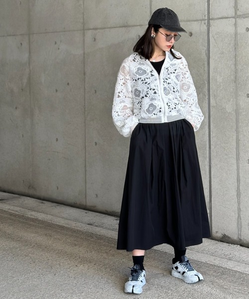 レースZIPパーカー（パーカー）｜deux amour（ドゥーザムール）