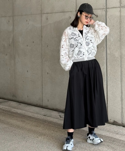 レースZIPパーカー（パーカー）｜deux amour（ドゥーザムール）