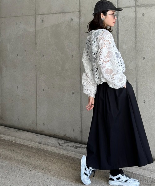 レースZIPパーカー（パーカー）｜deux amour（ドゥーザムール）