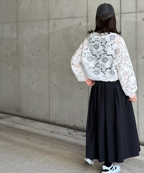 レースZIPパーカー（パーカー）｜deux amour（ドゥーザムール）