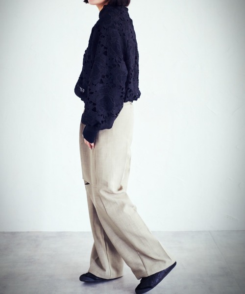 レースZIPパーカー（パーカー）｜deux amour（ドゥーザムール）