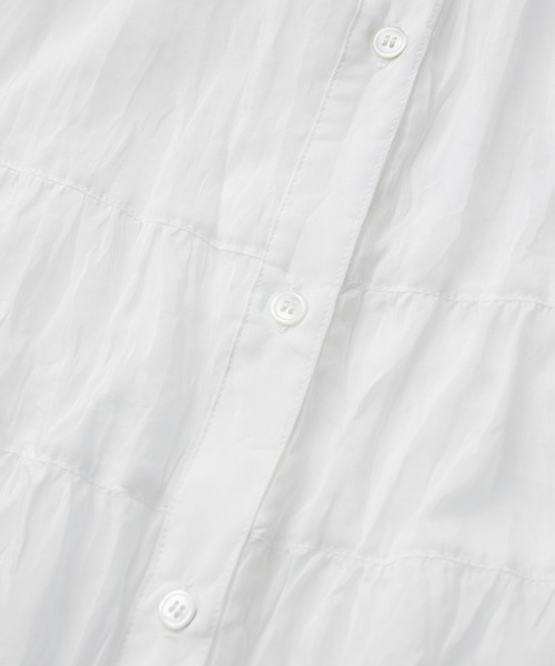 【セール】【WEB限定】コットンシルクシアーノースリーブブラウス（シャツ/ブラウス）｜SALON adam et rope'（サロン アダム エ ロペ）