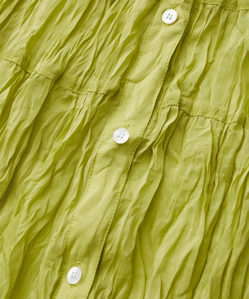 【セール】【WEB限定】コットンシルクシアーノースリーブブラウス（シャツ/ブラウス）｜SALON adam et rope'（サロン アダム エ ロペ）