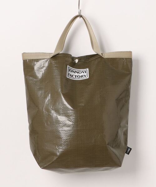 JONNOVI FACTORY（ジョンノヴィファクトリー）の「SPATOTE-L 【JONNOVI FACTORY】（エコバッグ/サブバッグ・レディース・オリーブ/ブラック/ホワイト・FREE）」の3枚目の写真