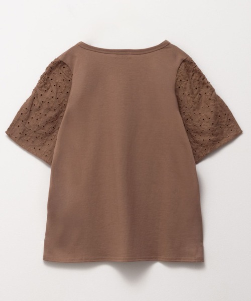 NAVY(ネイビー)の「NAVY 冷感 袖レースプルオーバー(Tシャツ/カットソー・キッズ・ピンク/ブラウン/カーキ・150/140/130/120/160)」の4枚目の写真