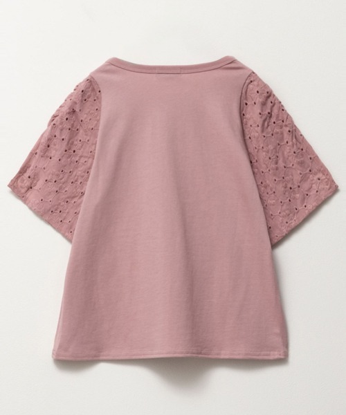NAVY(ネイビー)の「NAVY 冷感 袖レースプルオーバー(Tシャツ/カットソー・キッズ・ピンク/ブラウン/カーキ・150/140/130/120/160)」の6枚目の写真