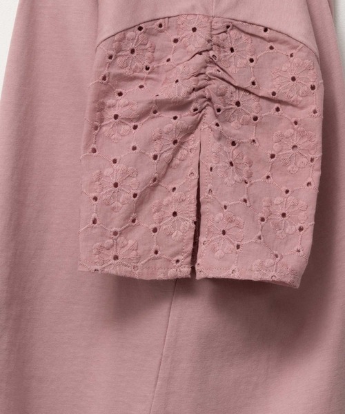 NAVY(ネイビー)の「NAVY 冷感 袖レースプルオーバー(Tシャツ/カットソー・キッズ・ピンク/ブラウン/カーキ・150/140/130/120/160)」の7枚目の写真
