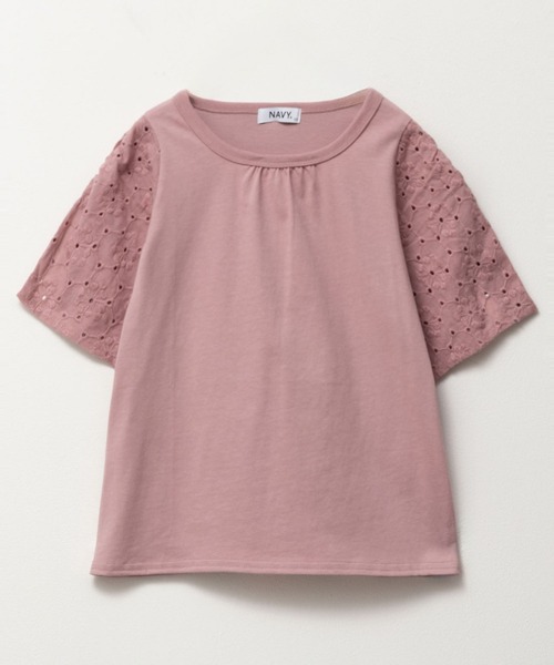 NAVY(ネイビー)の「NAVY 冷感 袖レースプルオーバー(Tシャツ/カットソー・キッズ・ピンク/ブラウン/カーキ・150/140/130/120/160)」の14枚目の写真